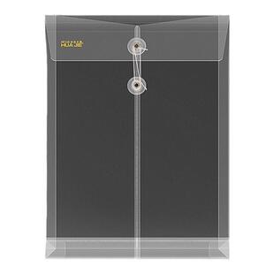 A4加厚透明档案袋缠绳大容量加厚塑料防水防尘文件袋绕线大号fc试卷袋子装简历合同资料文件办公用品