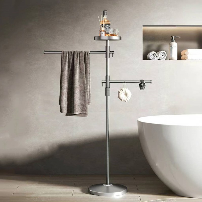 不锈钢毛巾架浴缸边置物架进门包处挂包玄关置三层架收纳物钥匙