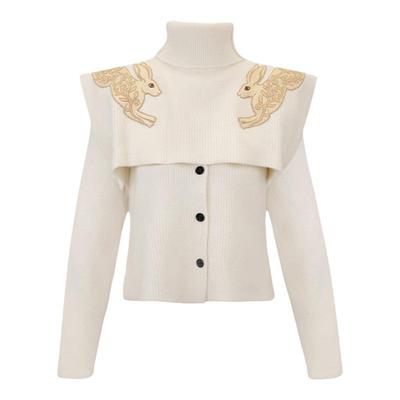 JUNGLEME高领简约修身高领毛衣