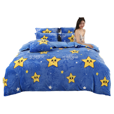 冬天被套双面加绒牛奶绒保暖加厚