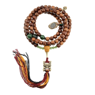 卡杰格朵.原创设计老料星月菩提子佛珠手串男女陈籽项链手链108颗