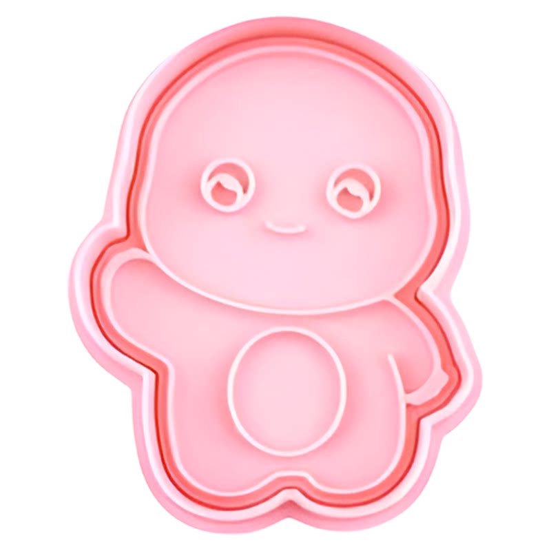 奶龙系列仿真饼干模具可爱比耶奶龙立体翻糖曲奇按压印花切模