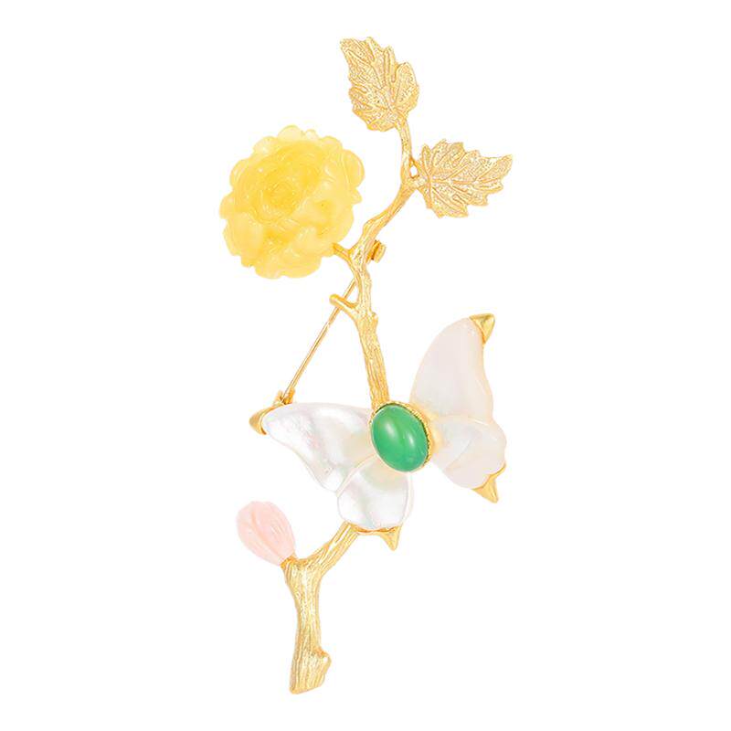 【紫罗兰正版】知蜜蝶胸针高档女轻奢精致蝴蝶胸花别针送妈妈礼物