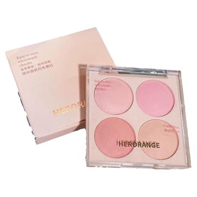 四色腮红盘自然提亮面中送腮红刷