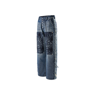 (TBHNP) theboyhasnopatience 曙光辉月流苏牛仔长裤直筒休闲