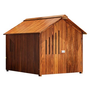 农村别墅户外庭院狗窝防雨防寒四季通用狗笼室外防腐木大型犬狗屋