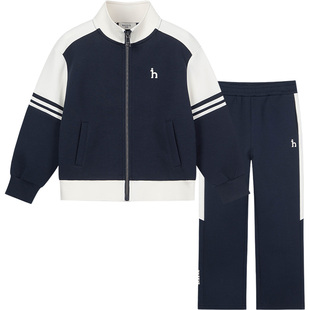 hazzys哈吉斯童装男童套装2026春新中大童莱卡弹力舒适长袖两件套