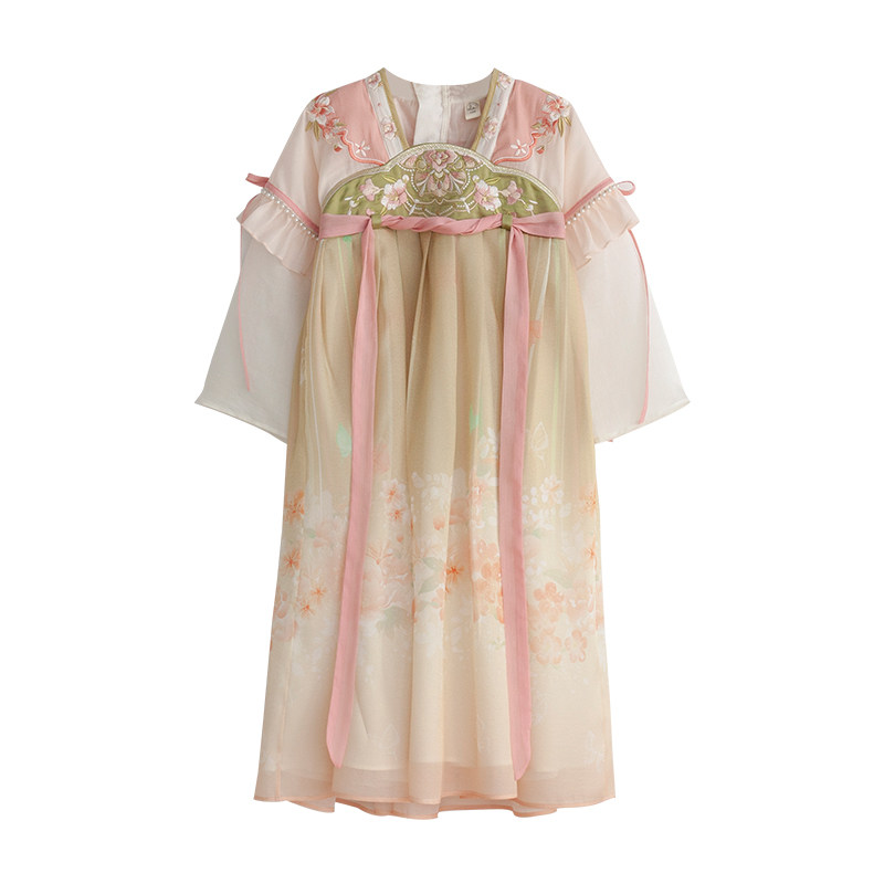 贝优可春款女童中国风汉服襦裙
