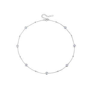 周大生满天星akoya海水珍珠项链正圆强光海水珠颈链百搭锁骨链