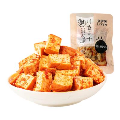 来伊份川香豆干500g麻辣味豆腐干
