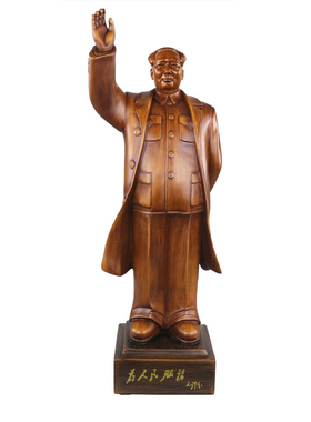 全身挥手家居风水毛主席铜像