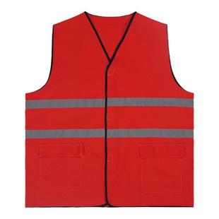 纯棉马夹电力反光背心施工红反光马甲工作负责人专责监护人安全员