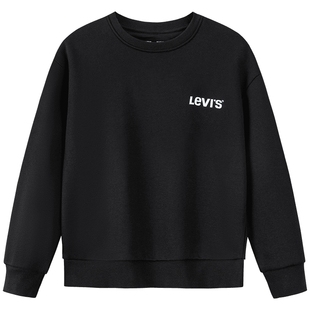 【新年马年】李维斯男童红色卫衣加绒儿童套头衫2026拜年过年衣服