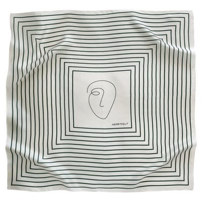 简色条纹杨采钰同款百搭真丝方巾