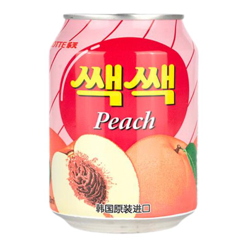 韩国原装进口LOTTE乐天蜜桃果汁饮料238ml*12罐礼盒葡萄橙汁草莓