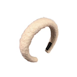 羊羔毛绒宽边发箍女秋冬高颅顶气质压发头箍日常外戴洗脸化妆发卡