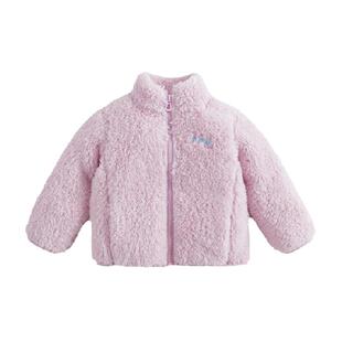 [抗静电]马克珍妮男女童双面舒棉绒时尚立领外套 儿童春秋上衣