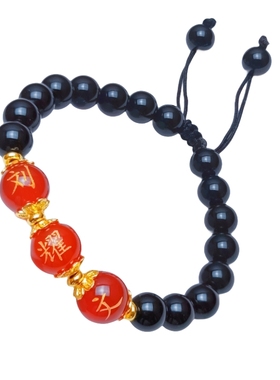 景区热卖玛瑙刻字名字手链姓氏