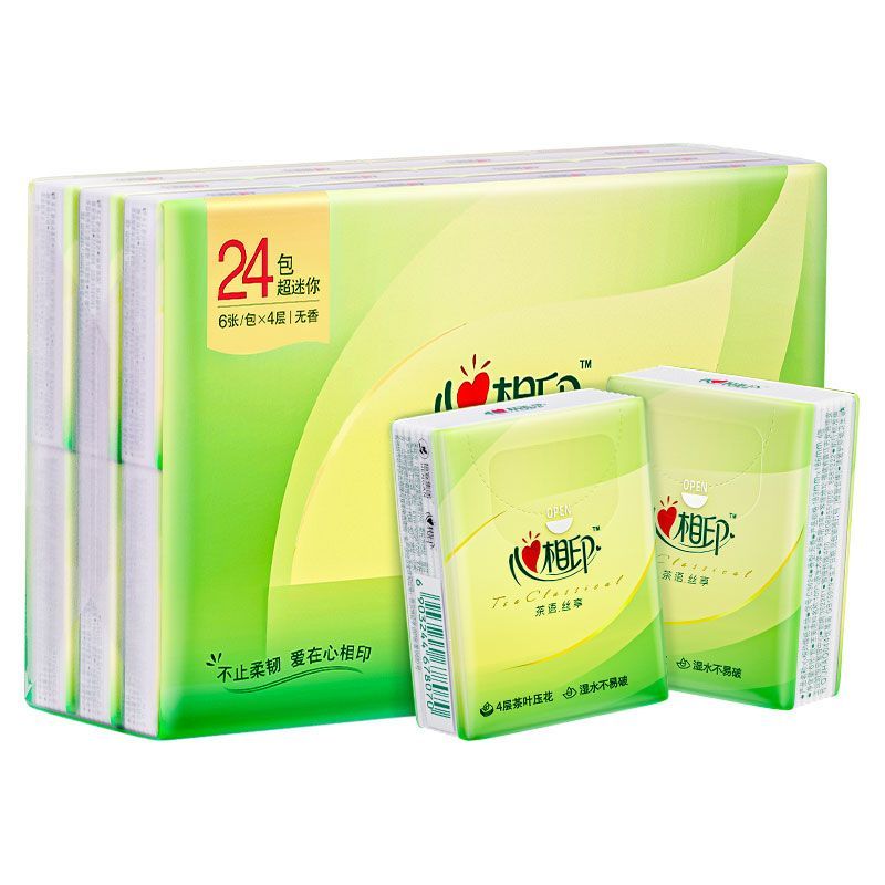 心相印茶语丝享手帕纸4层24包