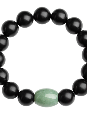 天然黑檀木手串男女天然翡翠