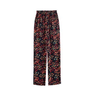 夏季薄款棉绸裤子女中老年妈妈装休闲九分裤大码宽松显瘦直筒长裤