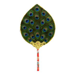 藏式贲巴壶文巴扇孔雀扇子眼羽毛文奔巴净水壶7眼10眼灌顶壶扇子