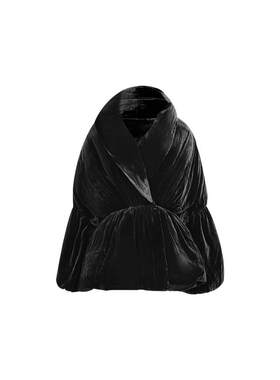 TU女装 轻暖加州 匈牙利90白鹅绒丝绒收腰花苞羽绒服设计感外套
