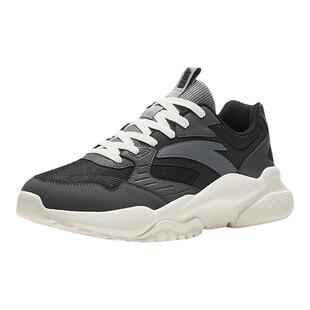 安踏跑鞋男鞋运动鞋2026新款春季网面透气老爹鞋轻便灰色男款休闲
