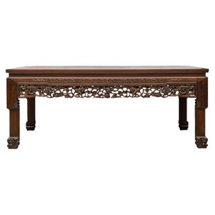 清代红木透雕狮纹大画桌明清古典家具古董收藏老红木书桌办公桌