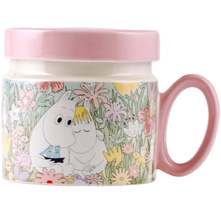 moomin姆明马克杯陶瓷女杯水杯带盖杯子家用喝水办公室冲泡早餐杯