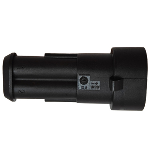 原装TE/AMP黑色282104-1电子连接器2孔防水接插件AMP正品282