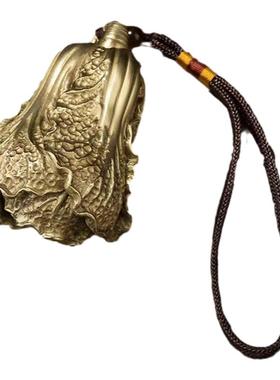 手中客厅摆件铜师傅铜仿真白菜