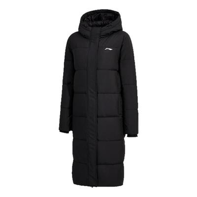 李宁长款羽绒服男女鸭绒连帽外套