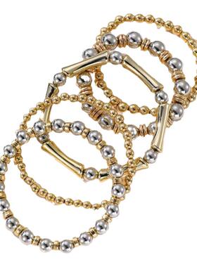 Norns女印度风金银色手链双色