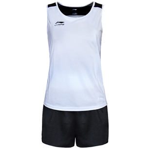 李宁田径专业比赛服体育生男女短跑马拉松运动员训练跑步套装背心