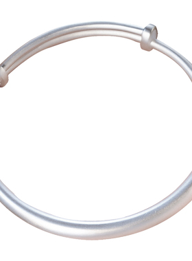 吴越老银铺清平古法银手镯推拉款