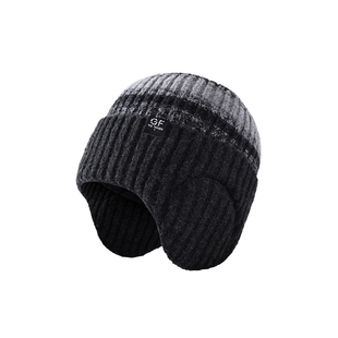 男童帽子冬季2025新款男孩保暖加厚羊毛套头帽护耳针织儿童毛线帽