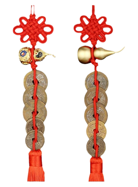 珍如意真品五帝钱挂件纯铜葫芦