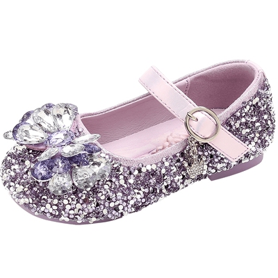 F．V．M女童闪亮公主鞋软底