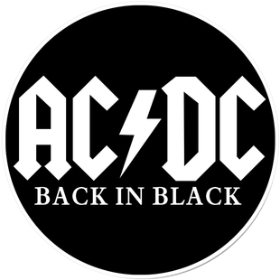 ACDC欧美摇滚乐队周边笔记本电脑手机拉杆箱滑板电吉他防水贴纸