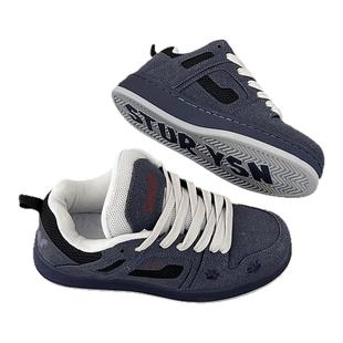 复古经典深蓝色面包鞋男鞋2025年秋季情侣休闲板鞋学生百搭运动鞋