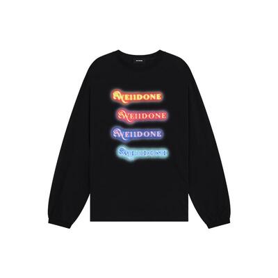 【明星同款】WE11DONE25早秋男女同款字母LOGO印花长袖T恤