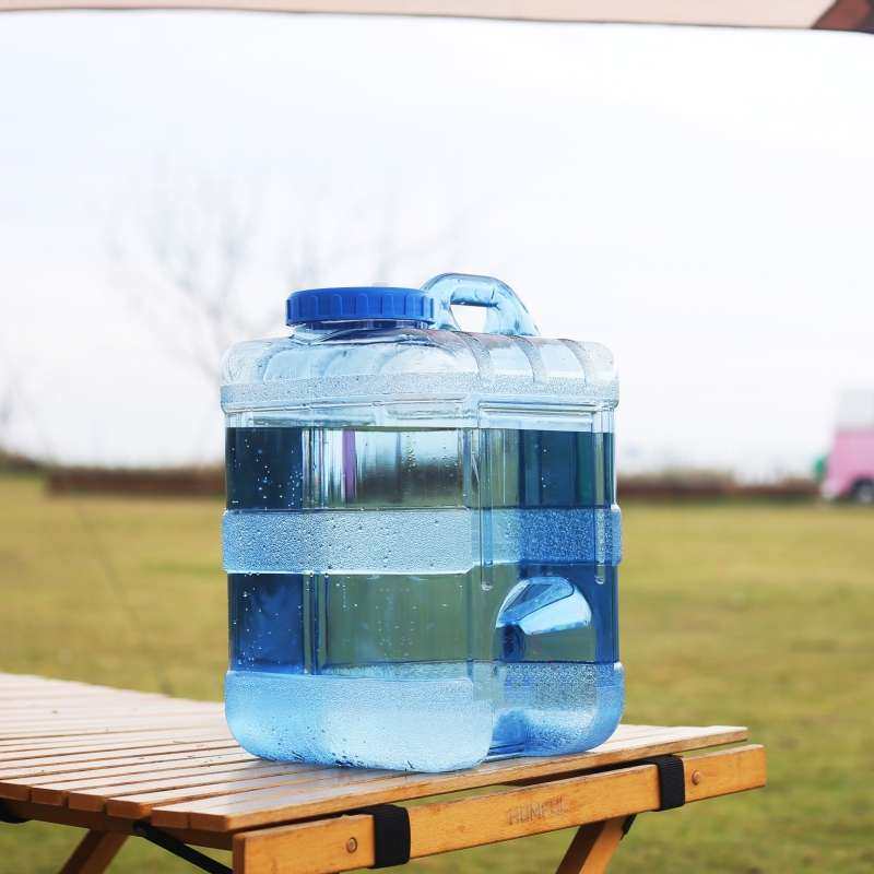透明手提方形车载户外水桶储水桶纯净水塑料食品级家用蓄抽饮水箱