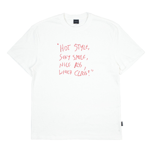 LEONSENSE力上司 标语slogan趣味印花短袖T恤磨毛宽松版型情侣装