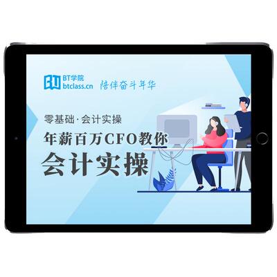 BT学院会计实务名企CFO实操报税教程做账真账实训审计底稿BT教育