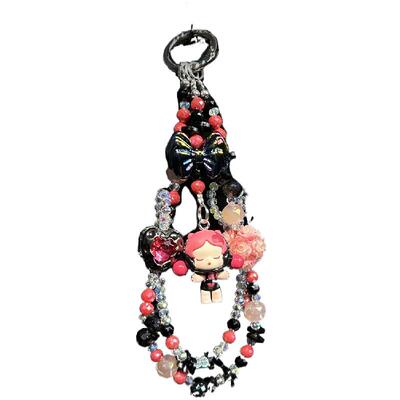 泡泡玛特正版手机链超酷sp萌粒挂链原创手工diy可爱包包挂饰手腕钥匙扣饰品挂件高端串珠手链女带垫片礼物壳