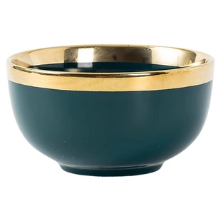 新款10个装饭碗家用祖母绿陶瓷碗套装轻奢加厚餐具2025新款米饭碗