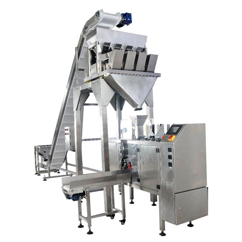 香料食盐等量分装组合秤全自动称重微型颗粒物料4头线性秤包装机