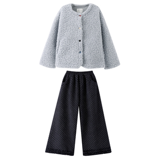 女童加绒外套秋冬2025新款儿童韩系女款中大童加厚保暖羊羔毛冬装