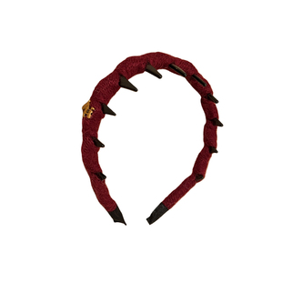 新年金标小马毛线缠绕红色发箍女高颅顶高级感带齿头箍洗脸头饰